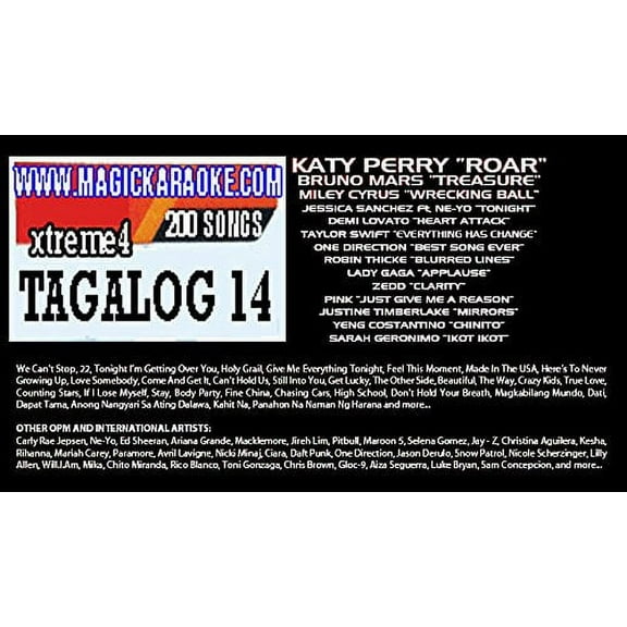 Magic Sing Tagalog 14 - Xtreme4 Song Chip. Latest Release Featuring Songs