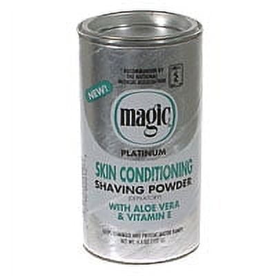 Magic Skin Conditioning Shaving Powder With Aloe And Vitamin E, Platinum - 4.5 Oz, 3 Pack