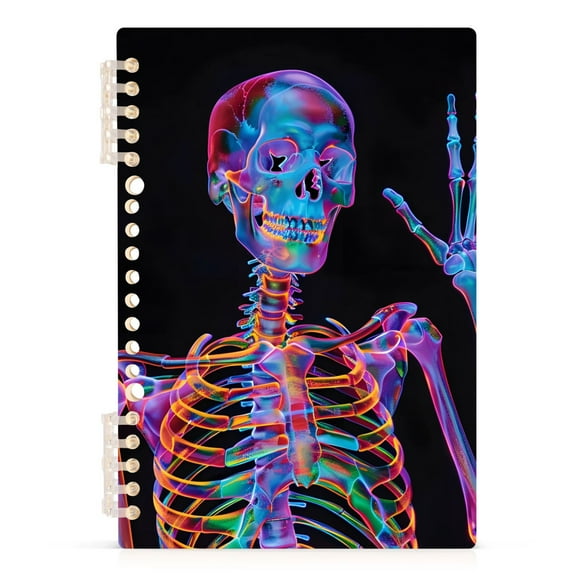 Magic Skull Spiral Journal Notebook College Ruled Notebook 8.3" x 5.7" A5 Lined Thick Paper Page