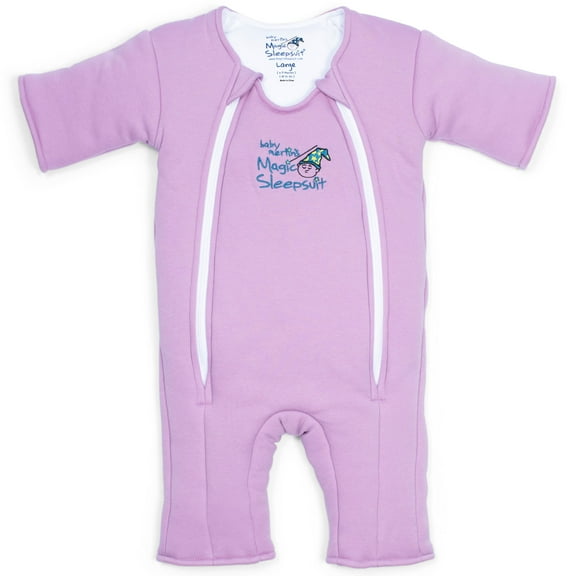 HALO Magic Sleepsuit Baby Merlin's 100% Cotton Baby Transition Swaddle - Baby Sleep Suit - Lavender - 6-9 Months