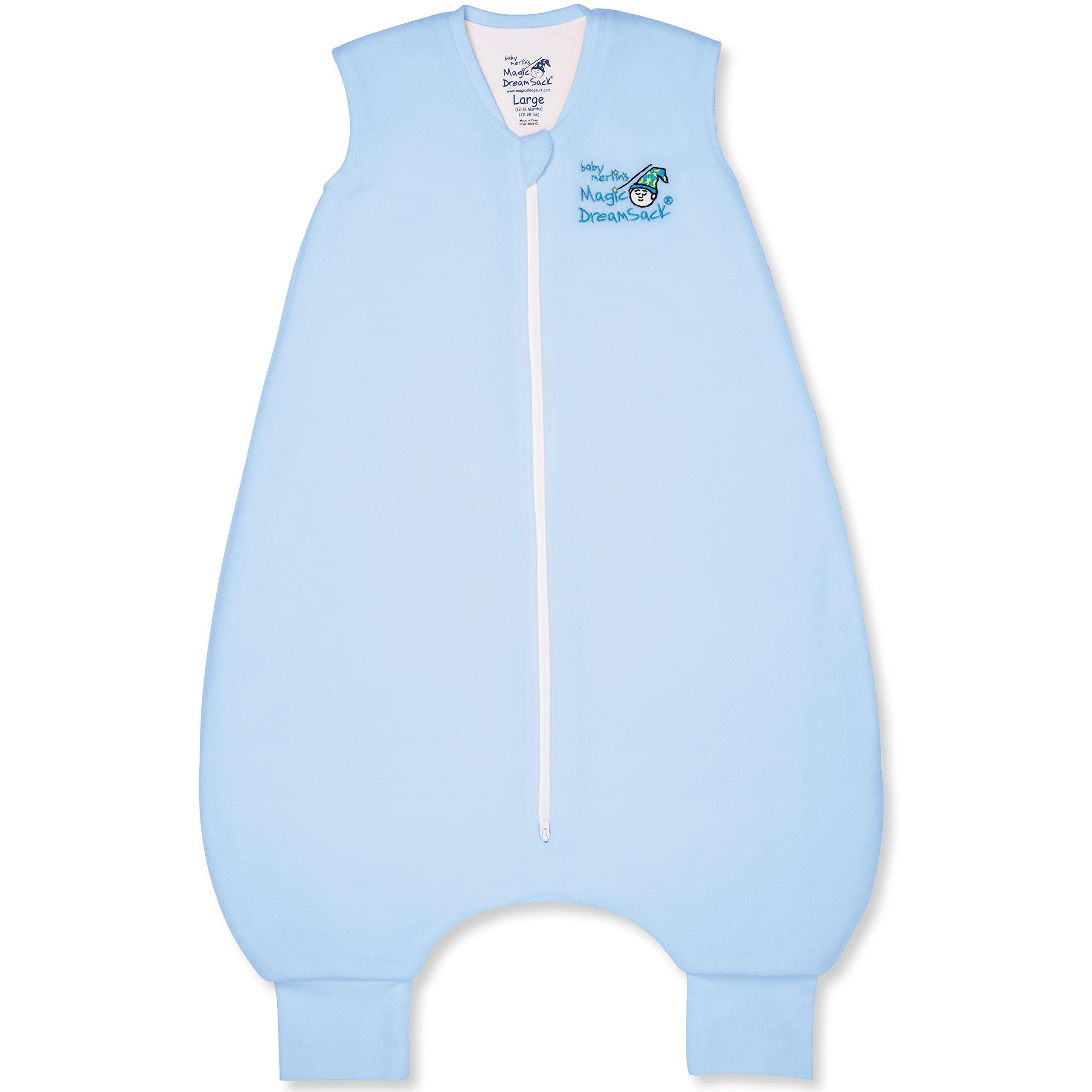 Magic Sleepsuit Baby Merlin's Magic Dream Sack Walker by Baby Merlins Microfleece Baby Wearable Blanket - Blue - Magic Merlin Sleepsuit Baby Sleep Sack 12-18 Months