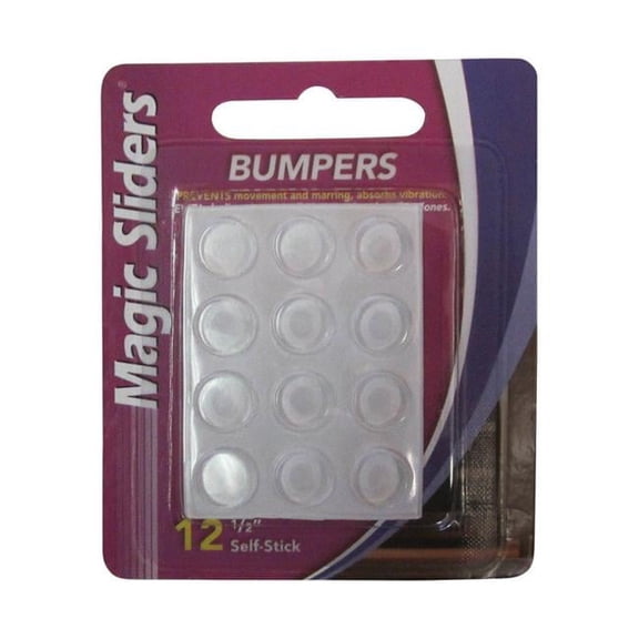 Magic Sliders 0.5 x 0.5 in. Clear Vinyl Bumper Pads - 12 per Pack & Pack of 6