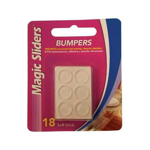 Magic Sliders 0.5 x 0.5 in. Clear Vinyl Bumper Pads - 18 per Pack & Pack of 6