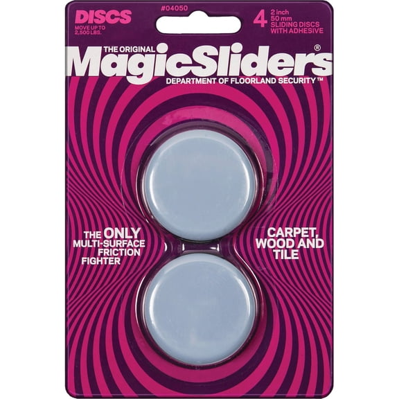 Magic Sliders 04050 2" Round Self Adhesive Magic Sliders 4 Count