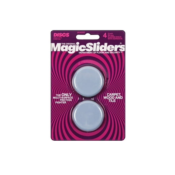 Magic Sliders Furniture Slider 2 In Round Self-Adhesive - Heavy-Duty - 4 Pack, 2"