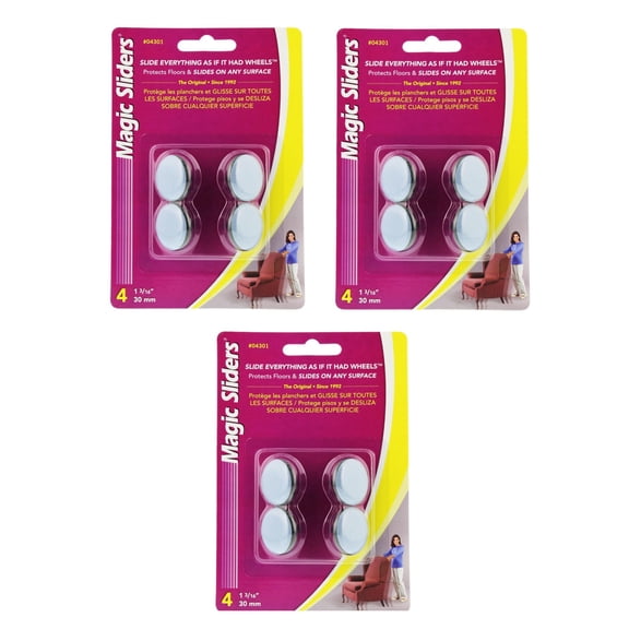 Magic Sliders 04301 1 3/16 inch Round Nail on Sliding Discs - 4 Count