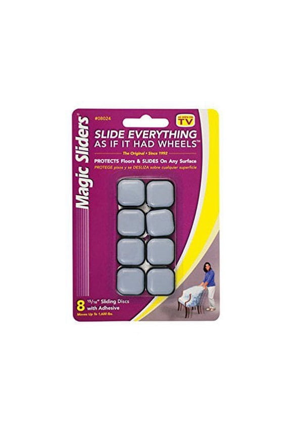 08024 15/16" Square Self Adhesive Magic Sliders 8 Count