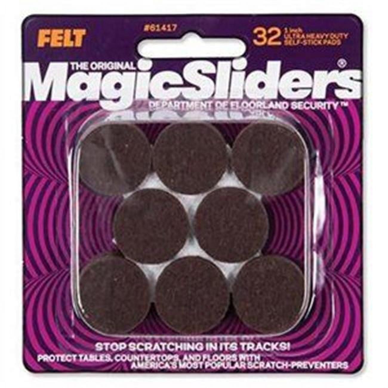 Magic Sliders 260165 1 in. Ultra Heavy Duty Self Stick Felt Pad  Brown -  Pack of 6