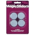 thumbnail image 1 of MAGIC SLIDERS 4038 Series 1.5" Reusable Furniture Sliders | Heavy-Duty Self-Adhesive Floor Protectors for Carpets & Hard Floors | Non-Skid Pads for Chairs, Tables, and Furniture (Pack of 4, Grey), 1 of 2