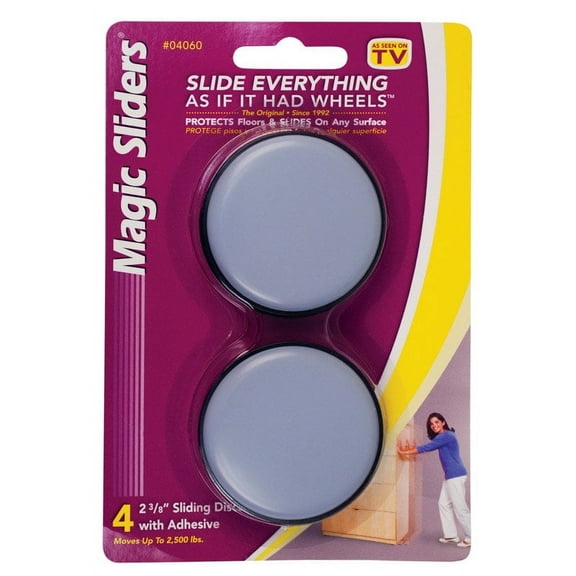 Magic Sliders 4060 Series 4PK2-3/8 RND Slide Disc, 1, Gray