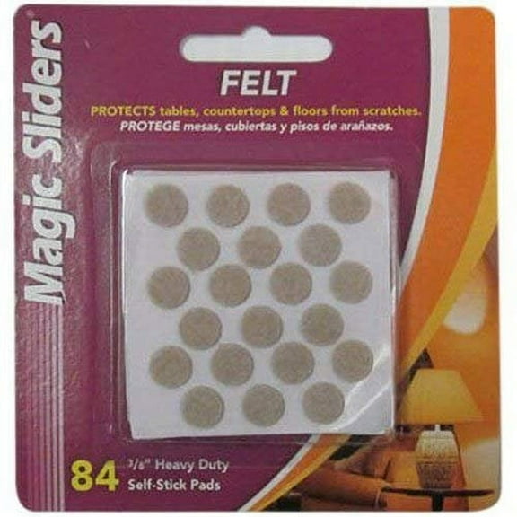 Magic Sliders L P 84PK 3/8" Oat Felt Pad
