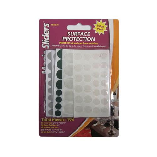 Magic Sliders Round Furniture Sliders Self Stick - Surface Protection - 194 Piece Value Pack