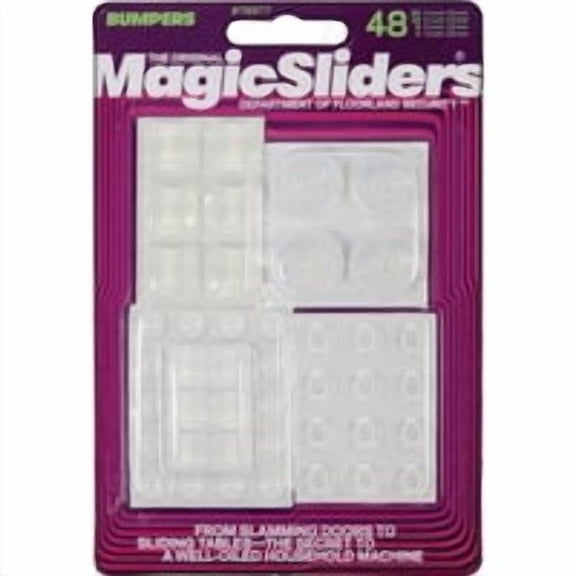 Magic Sliders Self-Stick Bumpers, Case of 6