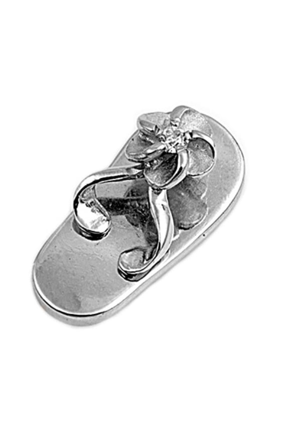 Magic Slippers Cubic Zirconia Pendant Sterling Silver