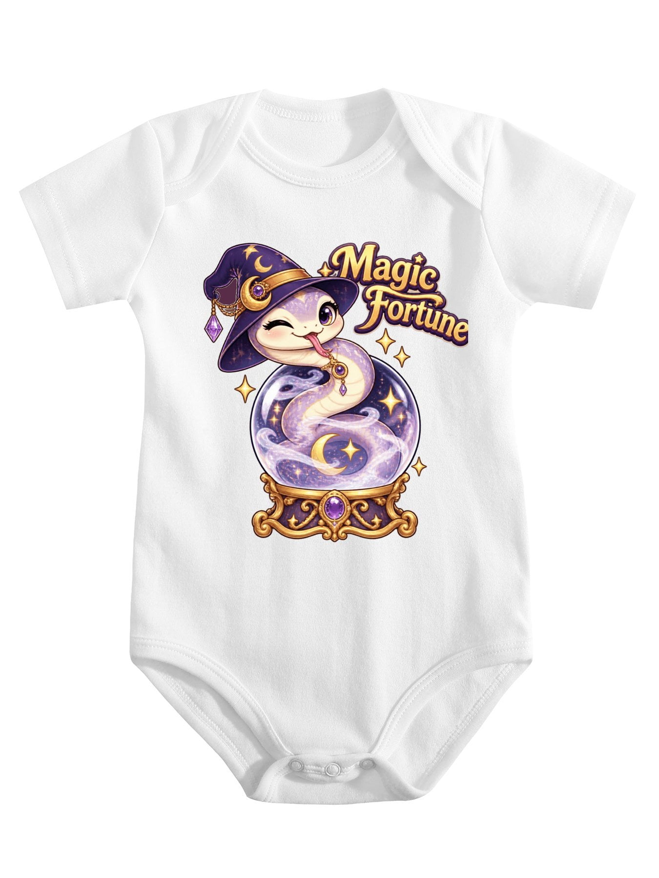 Magic Snake Crystal Ball Baby Bodysuit, 100% Cotton Short Sleeve Snap ...