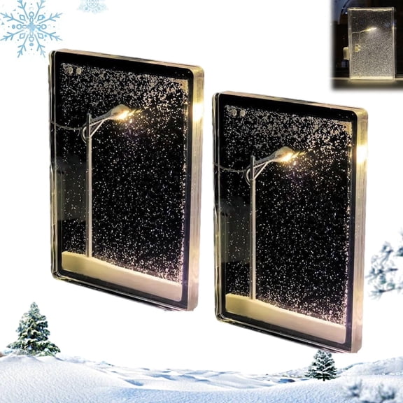 Magic Snow Lamp, Snowfall Street Lamp, Street Light Snow Lamp Christmas Snow Scene Light DIY Kit for Bedroom, Living Room