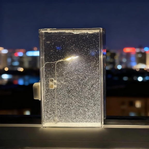 Magic Snow Lamp, Street Light Snow Globe, DIY Snow Tales Lamp with Bench, Night Street Lamp Christmas Snow Scene Light DIY Materials, Snowtales Lamp for Romantic Gifts for Girlfriend