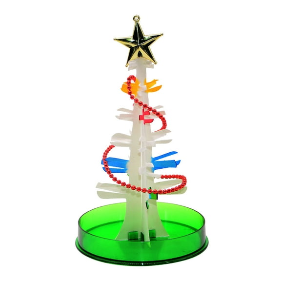 Magic Snowflake Christmas Tree Paper Decoration Crystal Growth Science Kit 4x6 Inch