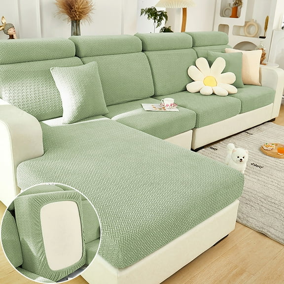 Magic Sofa Covers Couch Covers,Sofa Covers for Couch, Soothing Home Sofa Covers, Magic Sofa Cover Washable Stretch Couch Cushion Covers（Pillow Cover/Light Green）