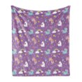 thumbnail image 1 of Magic Soft Flannel Fleece Throw Blanket, Unicorn and Rainbow Diamond Wand Pattern Nursery Baby Girl Creature Print, Cozy Plush for Indoor and Outdoor Use, 50" x 60", Multicolor, by Ambesonne, 1 of 5