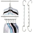 thumbnail image 1 of Magic Space Saving Clothes Hangers Multifunctional Smart Closet Organizer Premium Wardrobe Clothing Cascading Hanger, Innovative Design for Heavy Clothes, Shirts Pants Dresses Coats(2 Pack), 1 of 6