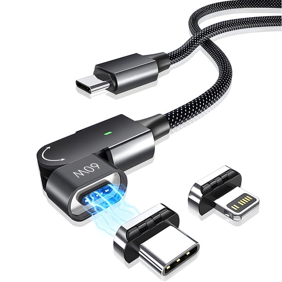 Magic Spin Fast Charging Cable, 180 Rotation Magnetic Type C Cable Suitable for Gaming, Office and Travel Scenarios, Compatible with iPhone 17/16/15/14, Samsung, Laptops & Electronics