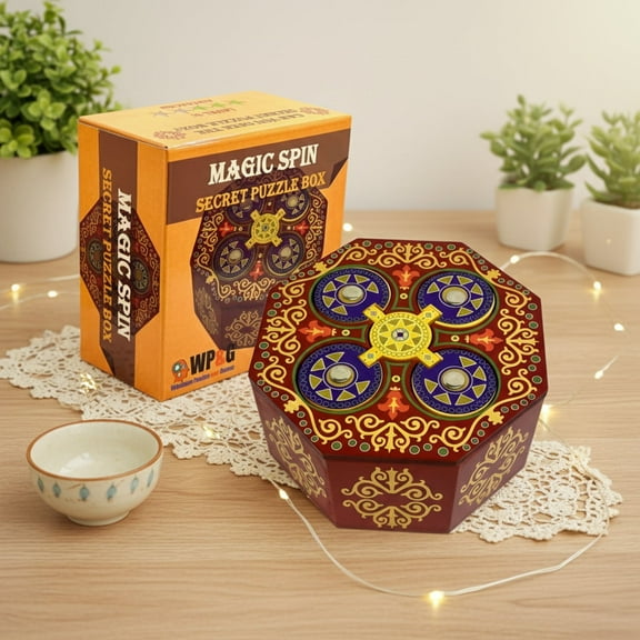 Magic Spin Secret Puzzle Box - Money Gift Giving IQ Secret Box