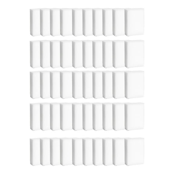 Magic Sponge Eraser Cleaning Foam Eraser Sponge Magic Cleaning Pads for Kitchen, Bathroom, Furniture, Leather, Car Cleaning Tool, 50Pc