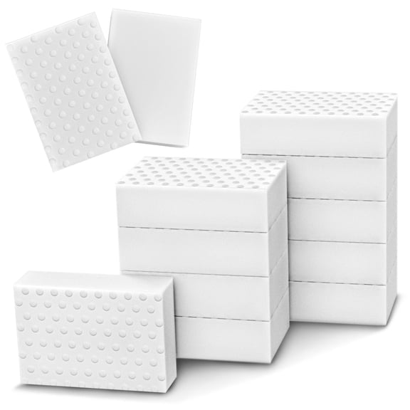 Magic Sponge Eraser Extra Thick and Long Lasting Melamine Cleaning Sponges in Bulk - Multi Surface Power Scrubber Foam Cleaning Pads - Bathtub, Floor, Baseboard, Bathroom, Wall Cleaner