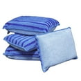 thumbnail image 1 of Magic Sponge - Magic Microfiber Two Sides Cleaning Power Scrubbing Sponge - Blue Jumbo 5-Pack, 1 of 5