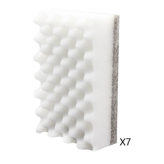 Magic Sponges Cleaning Eraser Double Sided Wave Shaped for Efficient Kitchen Cleaning, 7-Piece Kitchen Sponges Pack