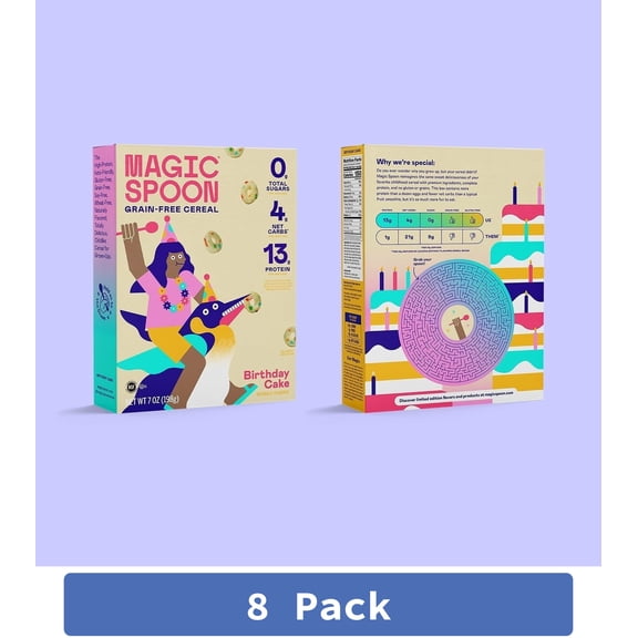 Magic Spoon Cereal Birthday Cake 7 oz (Pack Of 8)