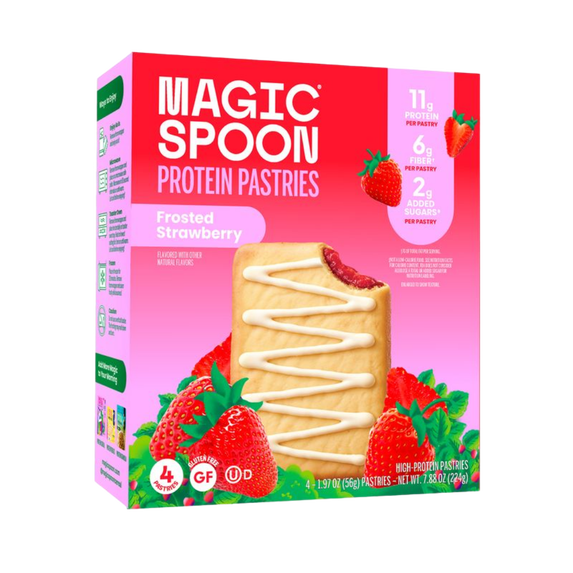 Magic Spoon Frosted Strawberry Protein Pastries 4ct 7.9oz box
