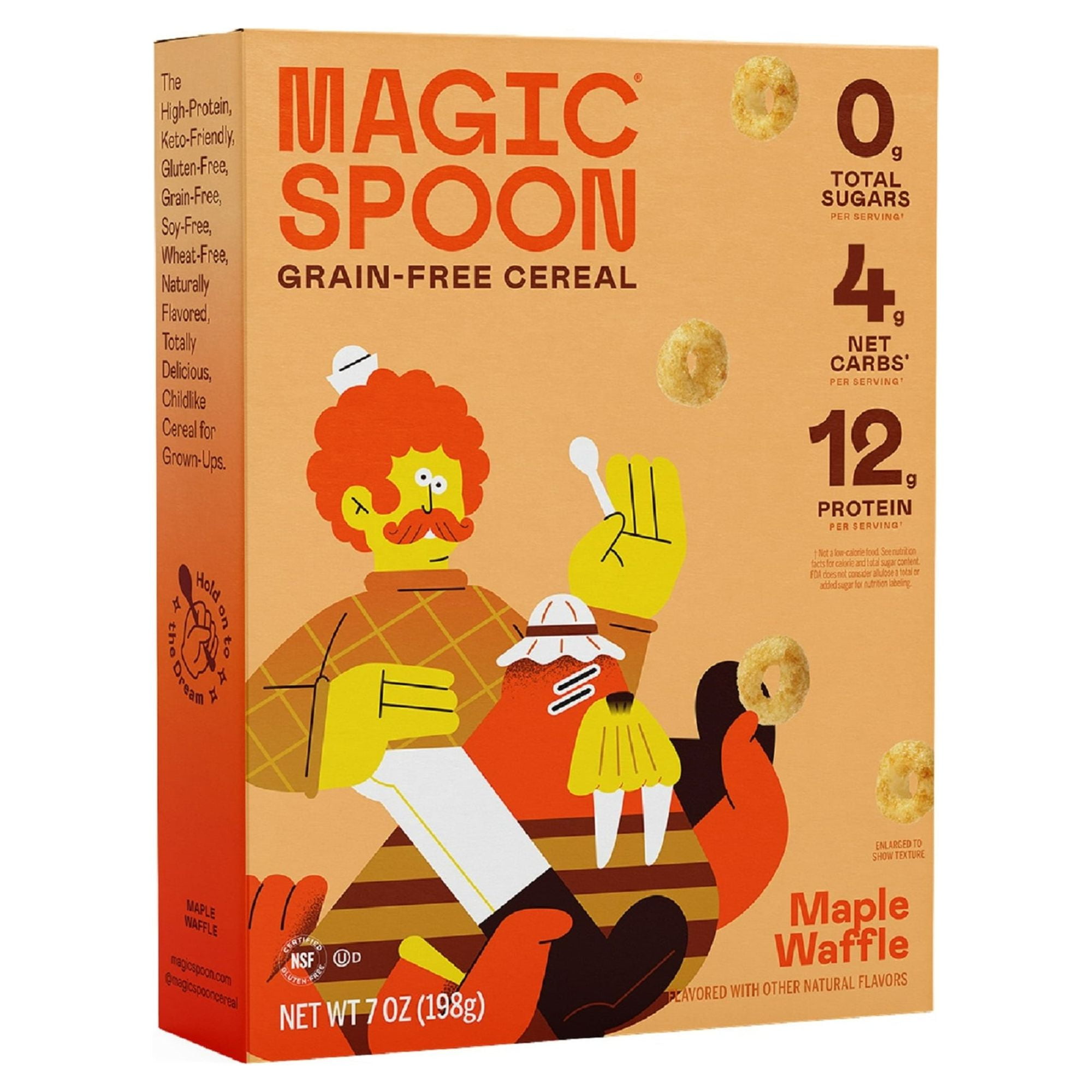 Magic Spoon Maple Waffle GrainFree Breakfast Cereal, 7 oz Box