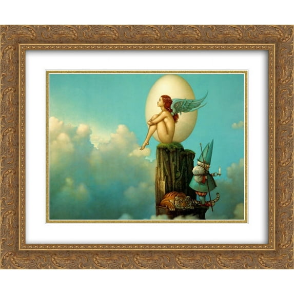 Magic Spring 2x Matted 24x20 Gold Ornate Framed Art Print by Michael Parkes