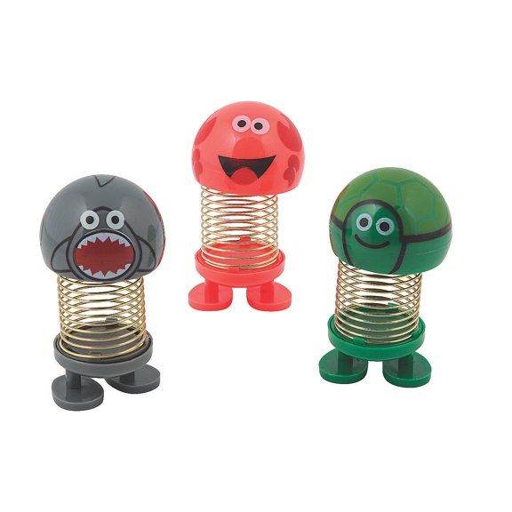 Magic Spring Bobble Character Toys, Toys, Party Supplies, 12 Pieces