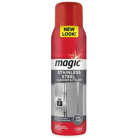 Magic Stainless Steel Cleaner Aeroso Freshl - 17 Ounce - Removes Fingerprints Residue