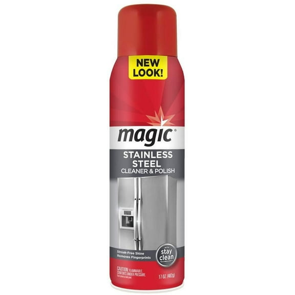 Magic Stainless Steel Cleaner Aeroso Freshl - 17 Ounce - Removes Fingerprints Residue
