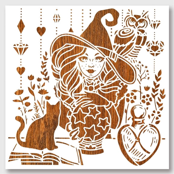 Magic Stencil 11.81x11.81 Hollow Out Drawing Painting Template Reusable DIY Art and Craft Stencils