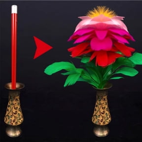 Magic Stick Change Flower Vase Sunflower High Quality Color Steel Wand Disappear Magic Stick Change Flower Female Magician Props