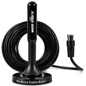 Magic Stick TV MS-50A Model - Antenna TV Digital HD Indoor - Amplified HD Digital TV Antenna for Digital TV Indoor - HDTV Antenna 1080P HD Channels, 16.5ft Coaxial Cable - Black