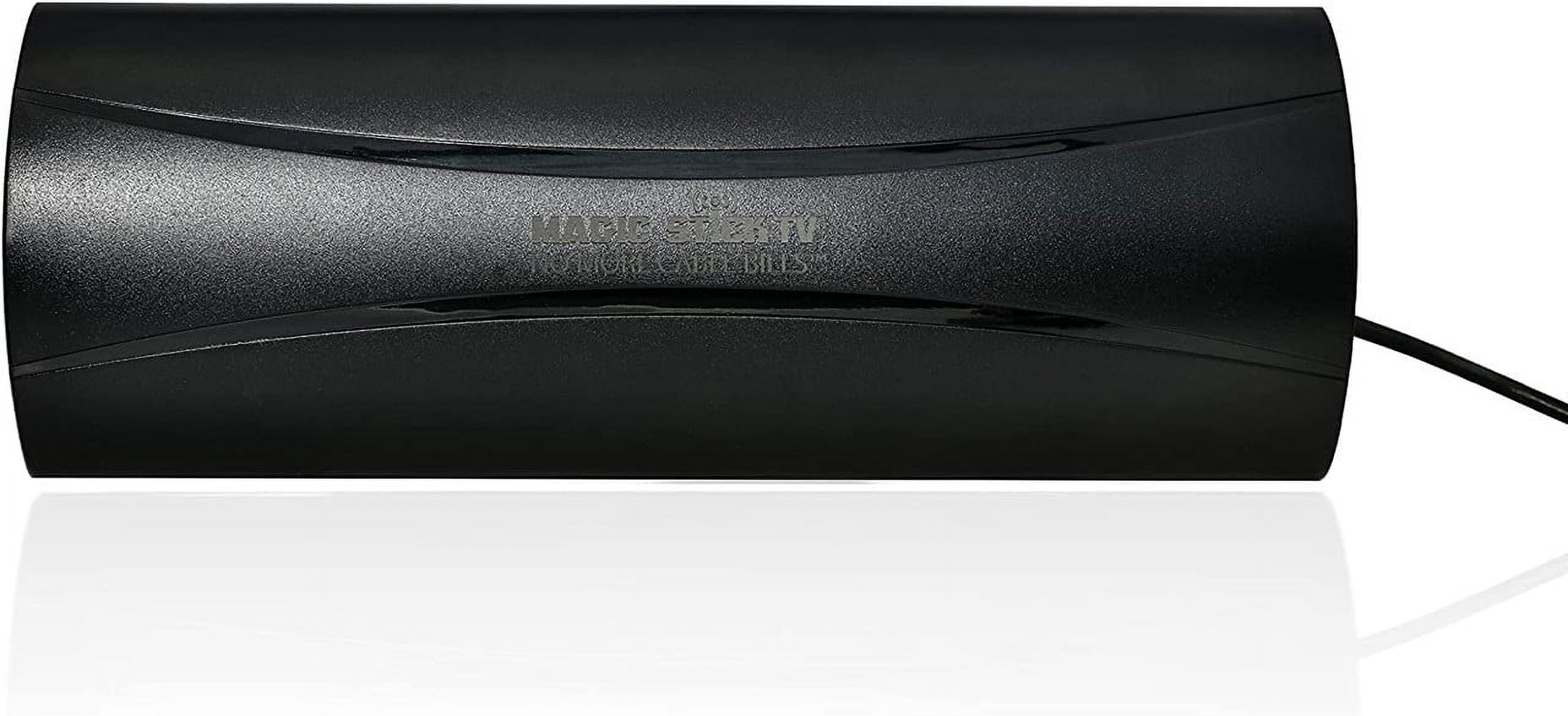 Magic Stick TV MS-75PRO Amplified Indoor TV Antenna - Signal Booster up to 75 Miles - Table Top or Wall Mount - Digital HDTV Antenna Clear HD Television Channels - 29.5 ft Long Fast Plug Coaxial Cable