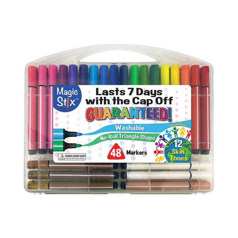 Magic Stix Markers, Fine Bullet Tip, Assorted Colors, 48/Pack Magic Stix Markers, Fine Bullet Tip, Assorted Colors, 48/Pack