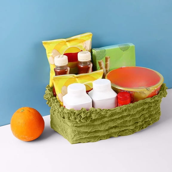 Magic Stretch Expandable Bags, Large Capacity Pleated Expandable Shopping Bags, Reusable Foldable Grocery Tote Portable for Shopping, Travel, Groceries, Work, Picnics （Green）