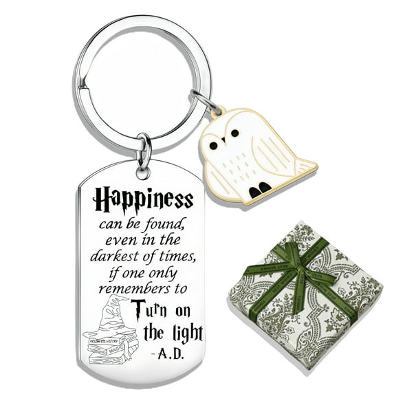 Magic Stuff Harry Keychain Gifts for Women Men, Cool Stuff Merchandise Personalized Wizardry Keychain for Girls Boys,Witchy Gifts for Women Sister Friend,Trendy Inspirational A.D. Quotes Keepsakes