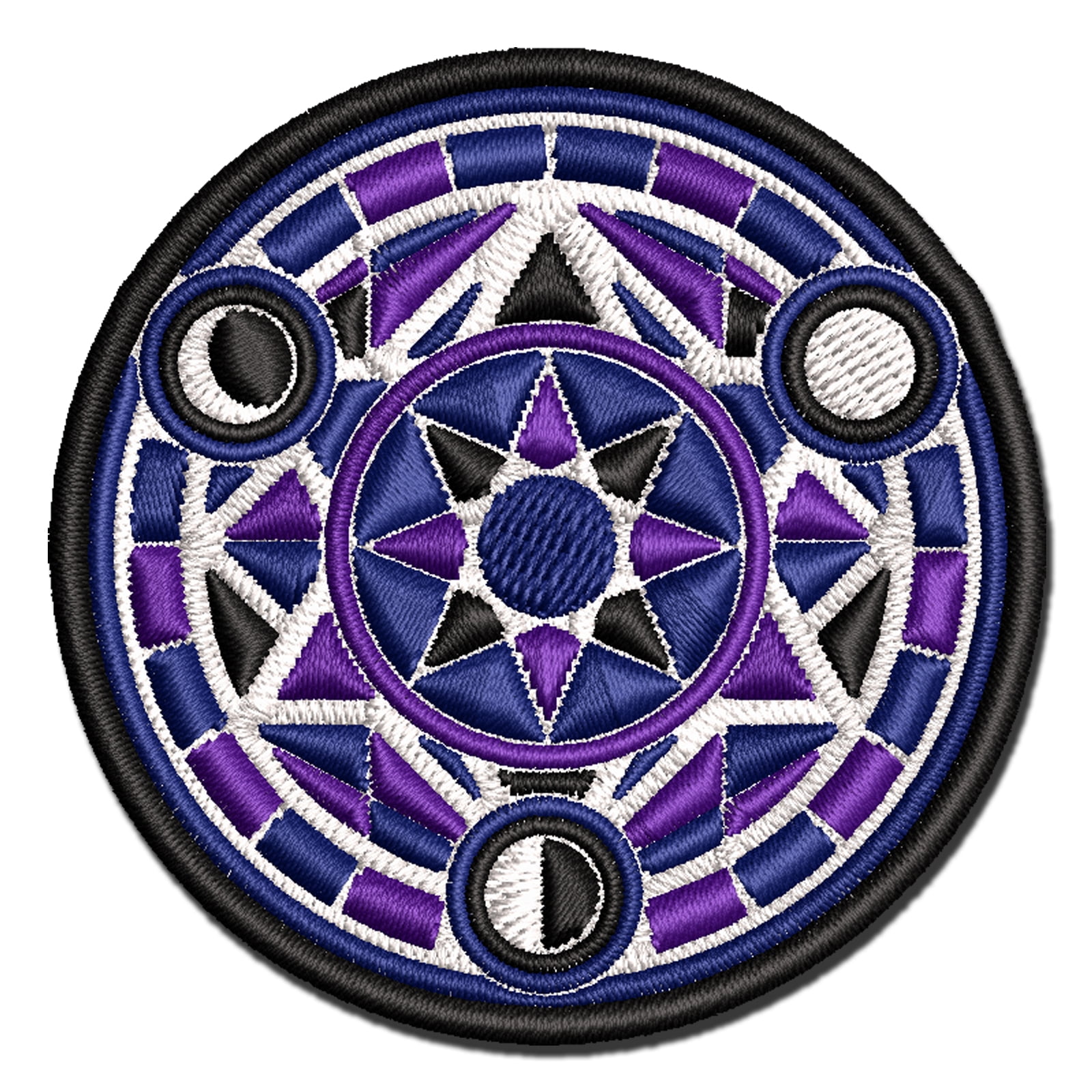 Magic Summoning Circle with Runes Applique Multi-Color Embroidered Iron ...