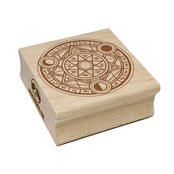 Magic Summoning Circle with Runes Square Rubber Stamp Stamping Scrapbooking Crafting - Large 2.75in