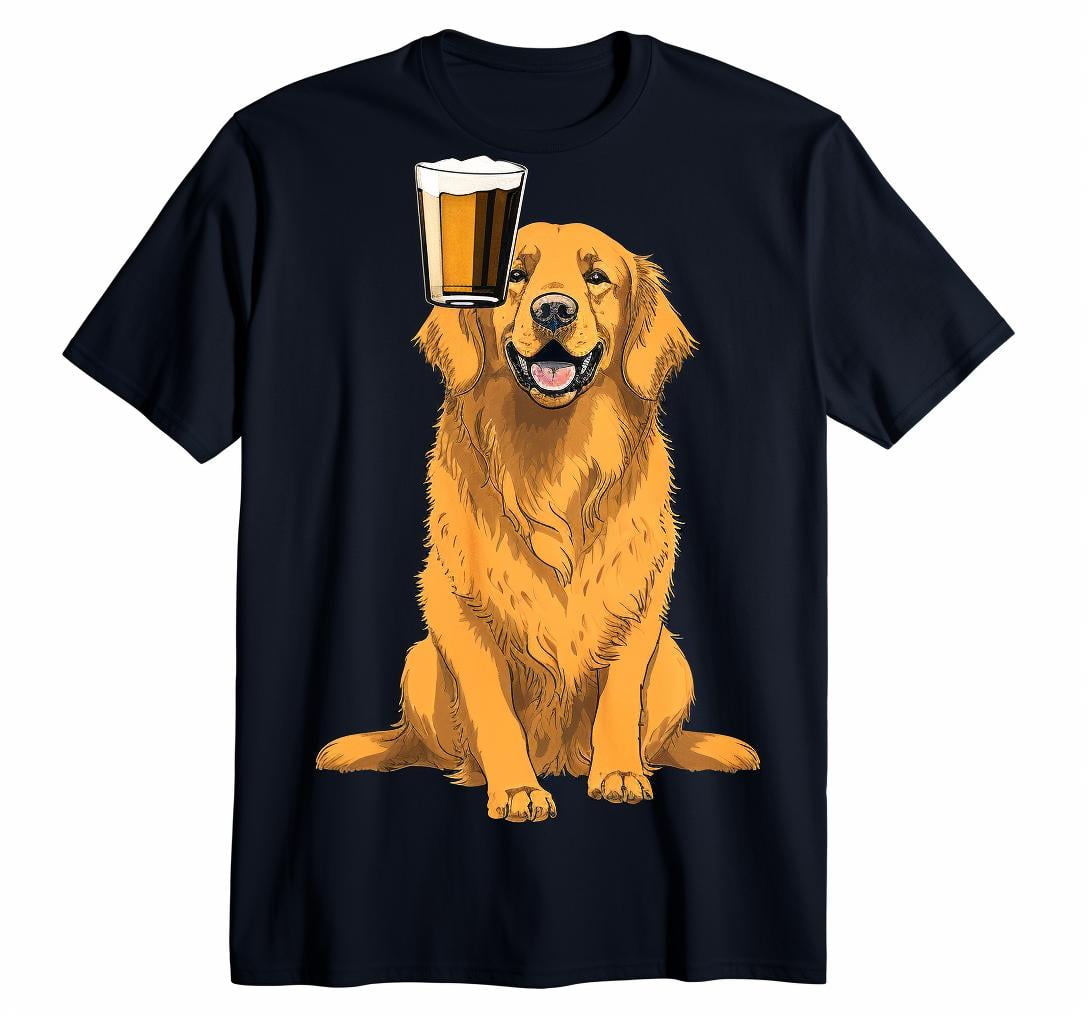 Magic Suspend Beer Funny Golden Retriever T-Shirt Men's Gift - Walmart.com