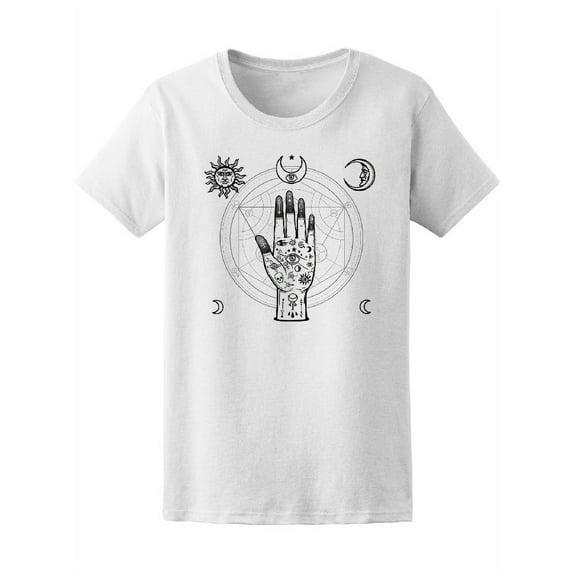 Magic Symbols Hand Sign T-Shirt Women -Image by Shutterstock, Female XX-Large