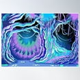 thumbnail image 1 of Magic Tale Blacklight Forest Background Poster Wall Art, Modern Wall Decor, 8x12 UNFRAMED, 1 of 3